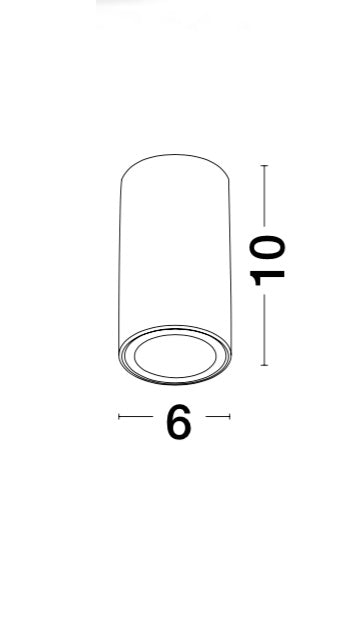 MARUPE Sylinder GU10 HVIT 10/20cm