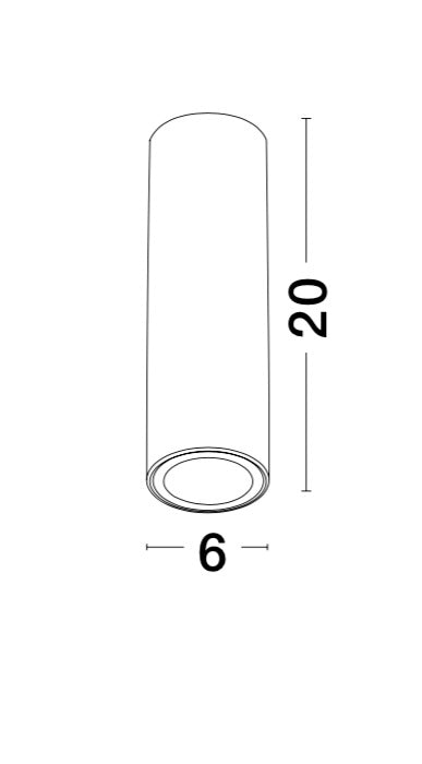 MARUPE Sylinder GU10 HVIT 10/20cm