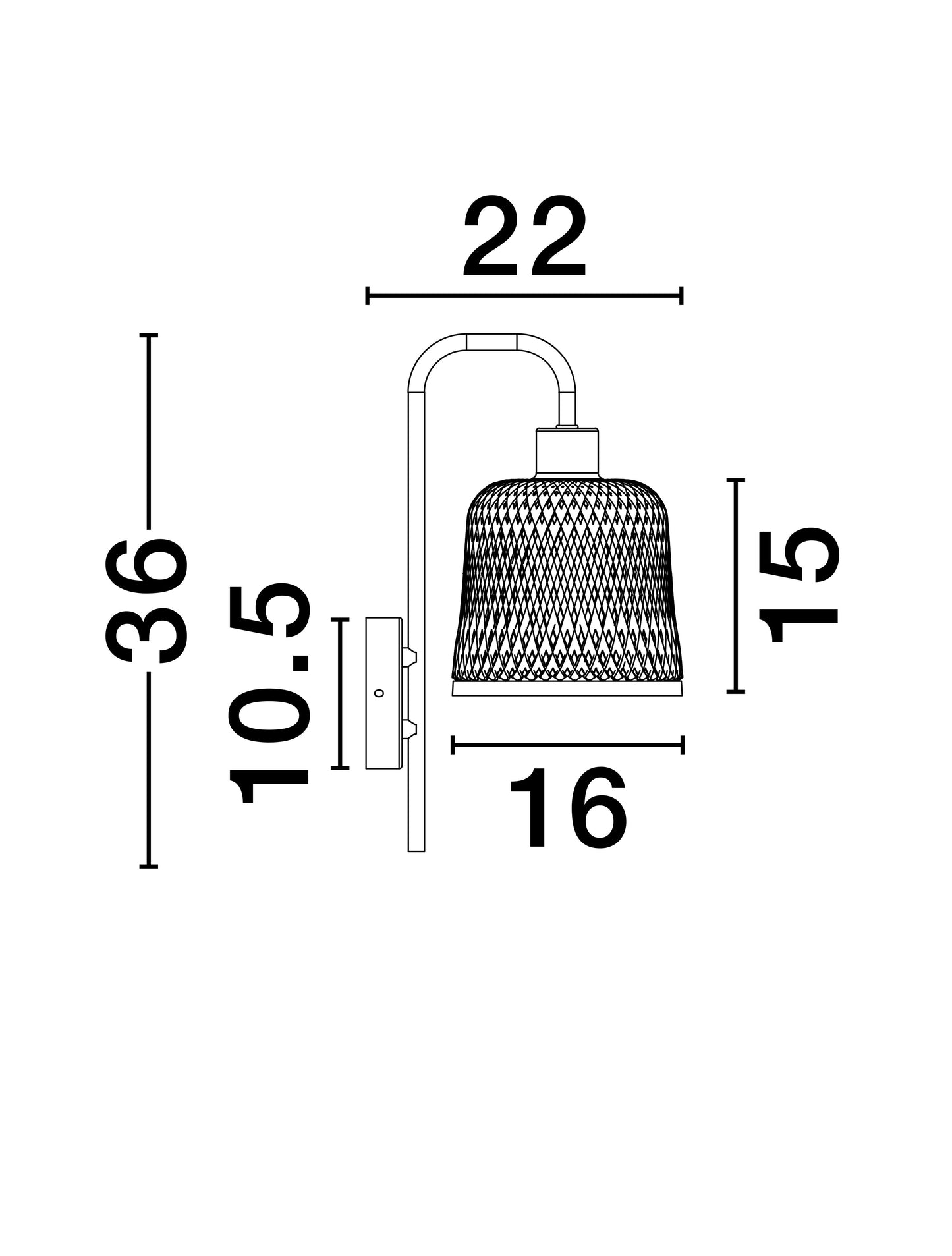 INTRA Bambus vegglampe