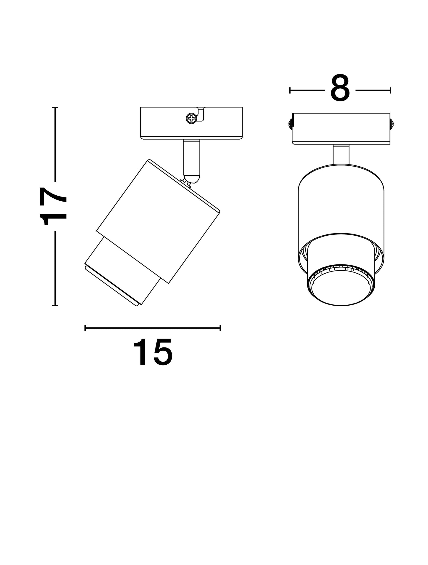 ISON - Børstet Nickel Justerbar spot