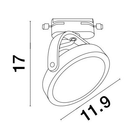 230V Skinnesystem THOMAS LED AR111 35 Watt IP20