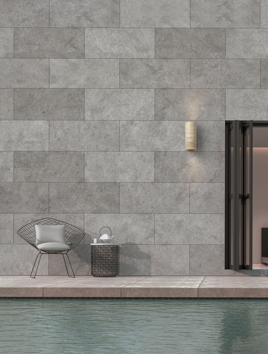 BALMA Vegglampe IP65 Beige hvit marmor travertin