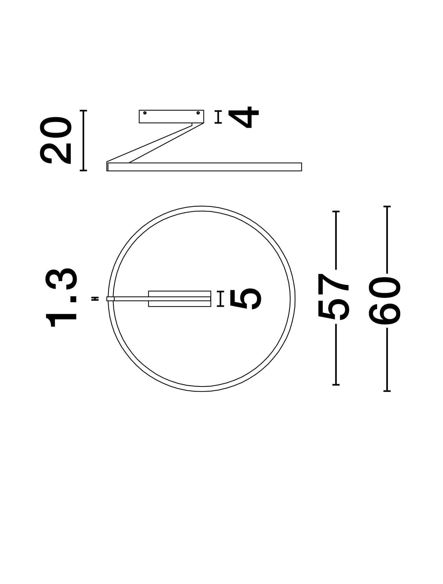 TILIA TAKLAMPE Ø60 Mocca Brown