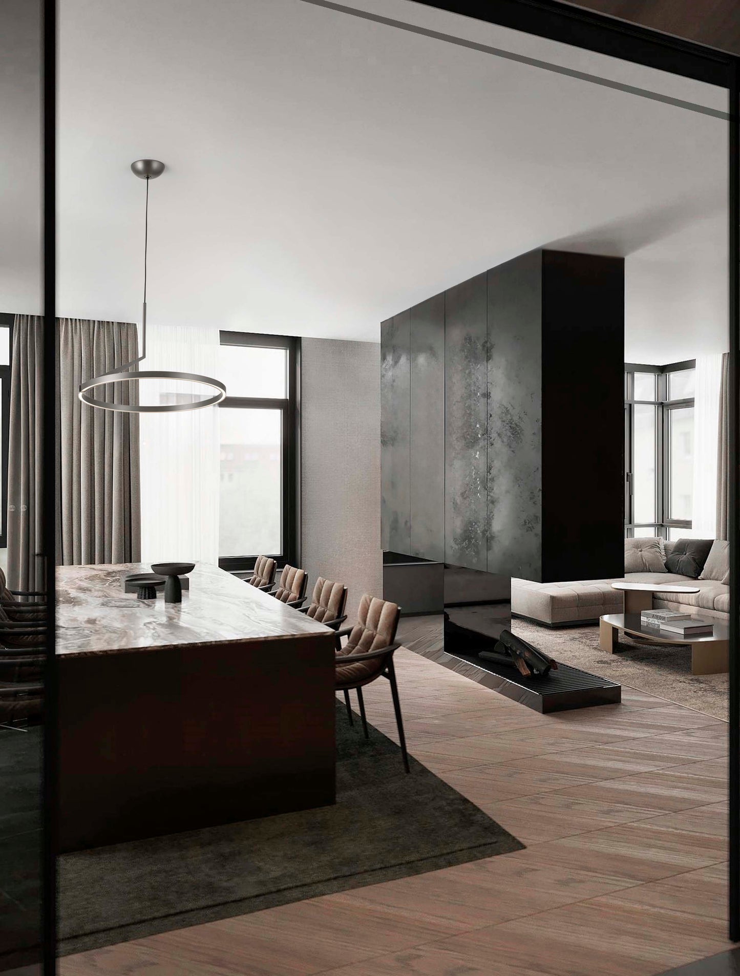 TILIA Pendellampe Ø60 Børstet Nickel