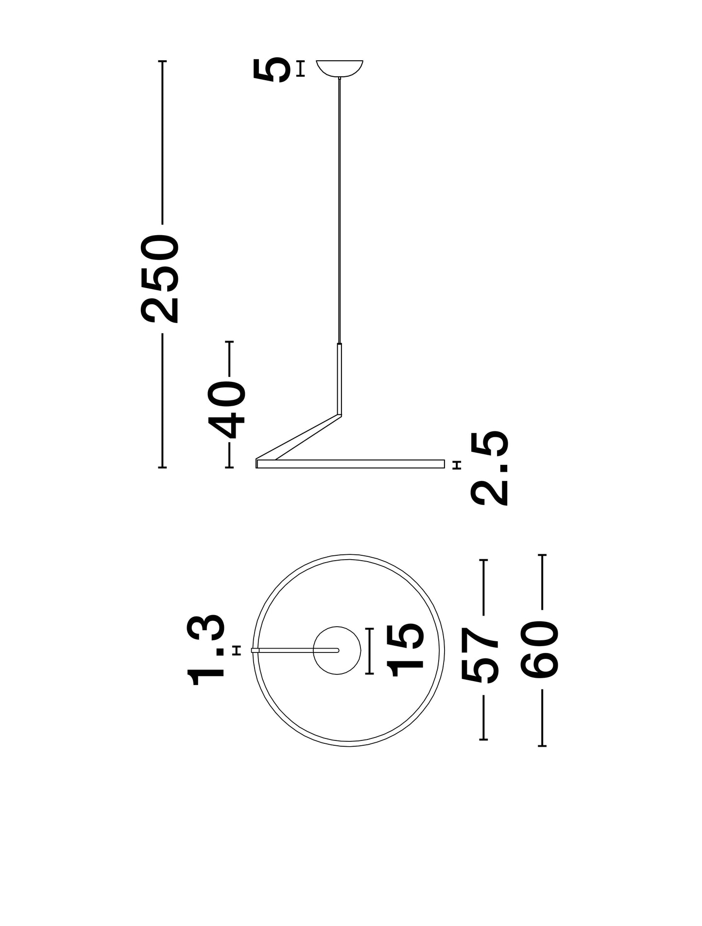 TILIA Pendellampe Ø60 Børstet Nickel