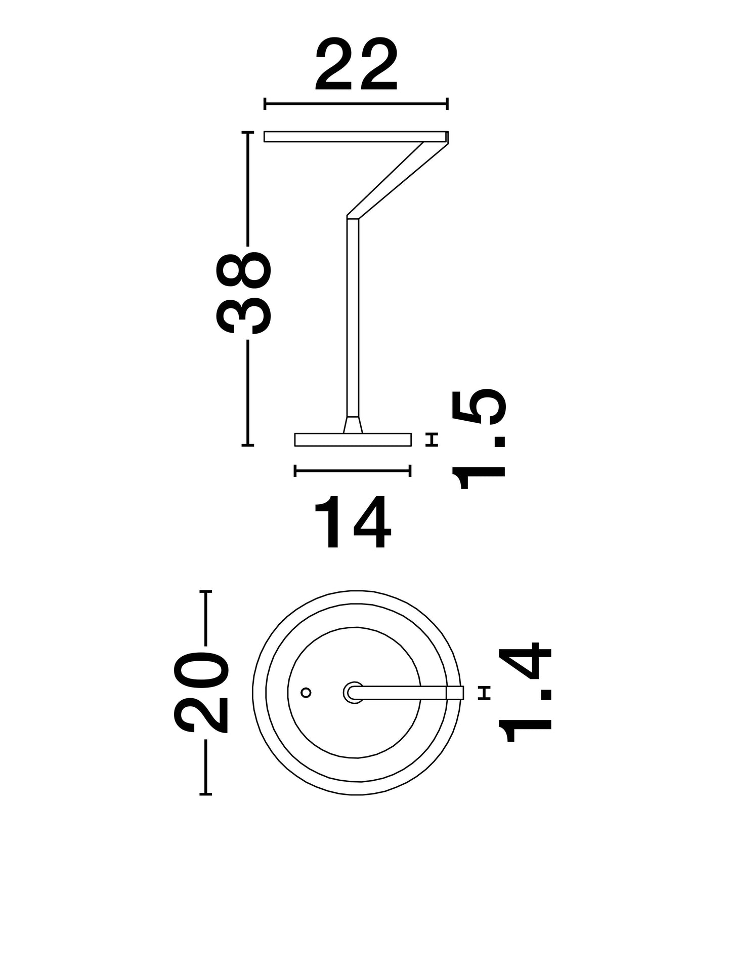 TILIA BORDLAMPE Ø22 Mocca Brown