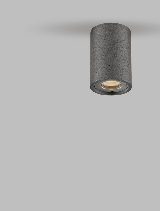 Betonglampe tak IP65 sort/grå