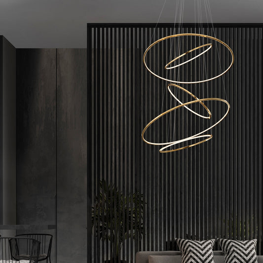 Pendellampe NUDOS GOLD RINGS