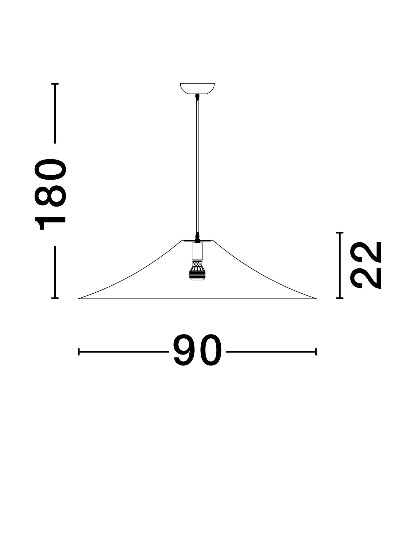 Pendellampe OKET Ø90