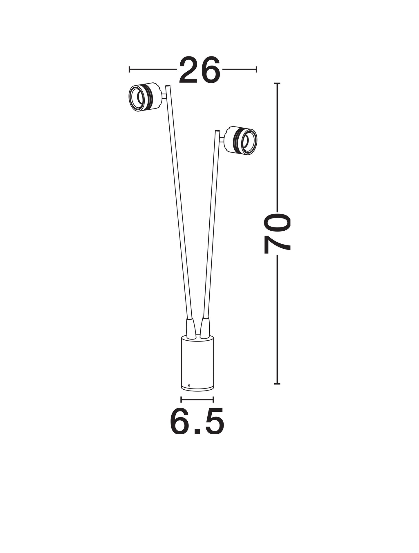 SENTO Mørk antrasitt aluminium og akryl