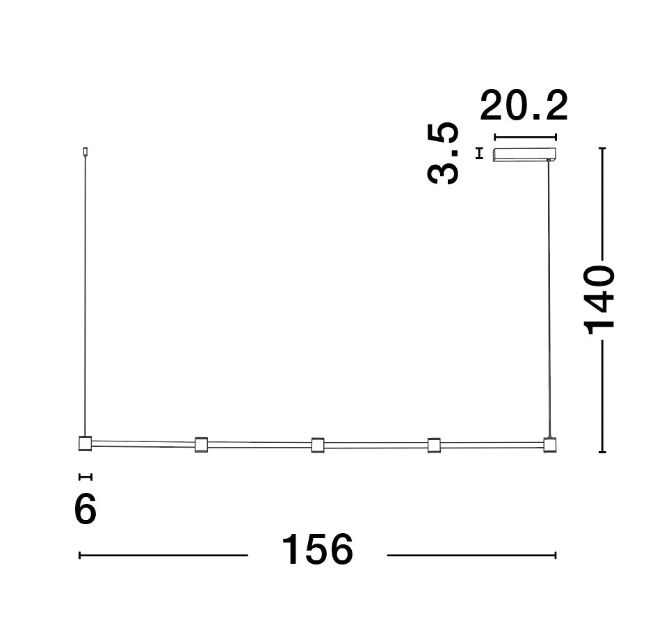 PUIZE 156cm lysplanke