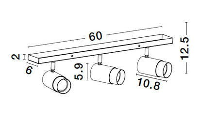 Taklampe PONGO Skinne 2, 3 & 4 Spotter