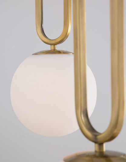 Pendel Opal glass messing "Grus"