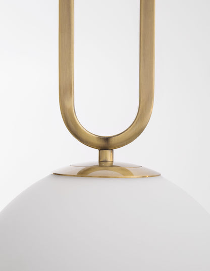Pendel Opal glass messing "Grus"